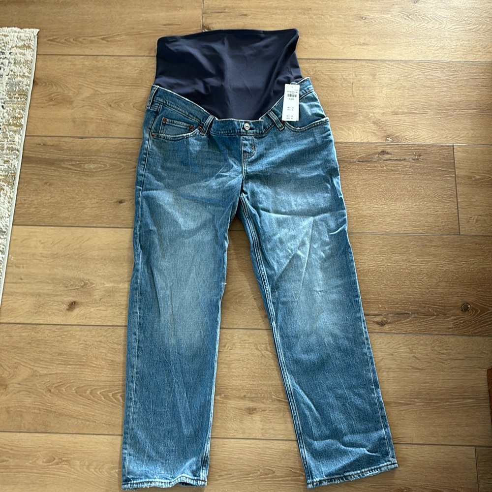 abercrombie maternity 90s straight jeans